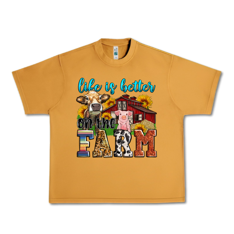 Life Is Better On The Farm Urban Heavy Tee by Zillion Design Studio | Teevron