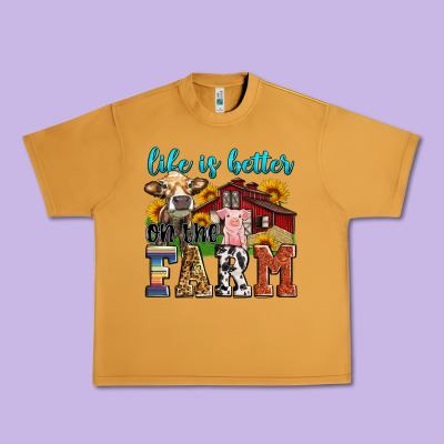 Life Is Better On The Farm Urban Heavy Tee Designed By Zillion Design Studio