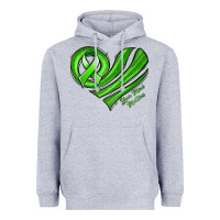 Heather Grey mental health awareness heart Heavyweight Hoodie - Jasminsmagicworld