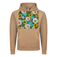 Vintage Coffee Daisy and sunflower Vintage Hoodie - RanaPortraitStore