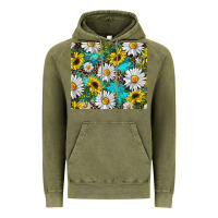 Daisy And Sunflower Vintage Hoodie | Teevron