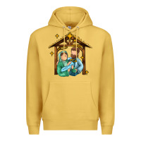 Antique Gold jesus newborn oh holy night Premium Hoodie - MaliasSmallBusiness