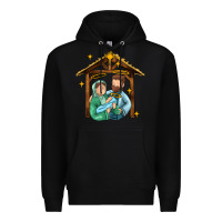 Black jesus newborn oh holy night Premium Hoodie - MaliasSmallBusiness