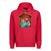 Cardinal jesus newborn oh holy night Premium Hoodie - MaliasSmallBusiness