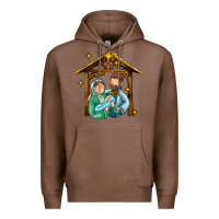Chestnut jesus newborn oh holy night Premium Hoodie - MaliasSmallBusiness