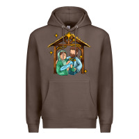 Coffee jesus newborn oh holy night Premium Hoodie - MaliasSmallBusiness
