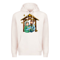 Jesus Newborn Oh Holy Night Premium Hoodie | Teevron
