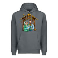 Rock jesus newborn oh holy night Premium Hoodie - MaliasSmallBusiness