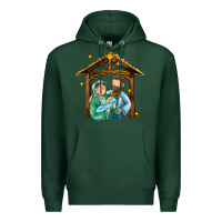 Sports Green jesus newborn oh holy night Premium Hoodie - MaliasSmallBusiness