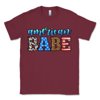 Burgundy american babe Classic Tee - HRA Design Shop