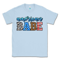 Dusty Blue american babe Classic Tee - HRA Design Shop