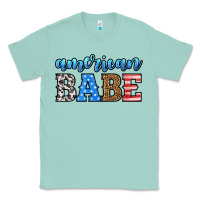 Seafoam american babe Classic Tee - HRA Design Shop