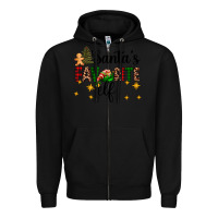 Black santa's favorite elf Zipper Hoodie - AdoDesignShop