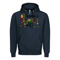 Navy santa's favorite elf Zipper Hoodie - AdoDesignShop