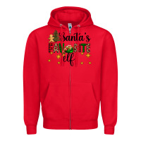 Red santa's favorite elf Zipper Hoodie - AdoDesignShop