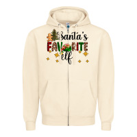 Santa's Favorite Elf Zipper Hoodie | Teevron