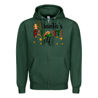 Sports Green santa's favorite elf Zipper Hoodie - AdoDesignShop