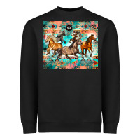 Black western running horses Heavyweight Sweatshirt - Zillion Design Studio