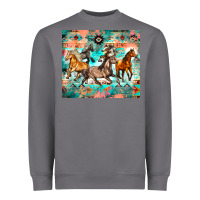 Storm western running horses Heavyweight Sweatshirt - Zillion Design Studio