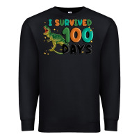 Black i survived 100 days Premium Sweatshirt - MaliasSmallBusiness