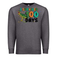 Charcoal Heather i survived 100 days Premium Sweatshirt - MaliasSmallBusiness