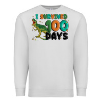 Dove Grey i survived 100 days Premium Sweatshirt - MaliasSmallBusiness