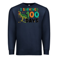 Navy i survived 100 days Premium Sweatshirt - MaliasSmallBusiness