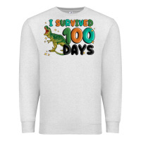 Oatmeal Heather i survived 100 days Premium Sweatshirt - MaliasSmallBusiness