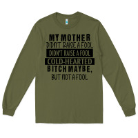 Army Green my mother black Long Sleeve Tee - RacoonDesign