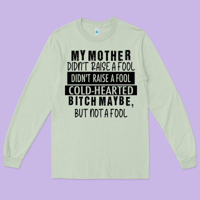 My Mother Black Long Sleeve Tee Designed By Racoondesign