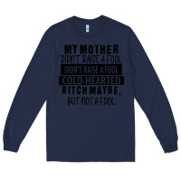 Navy my mother black Long Sleeve Tee - RacoonDesign