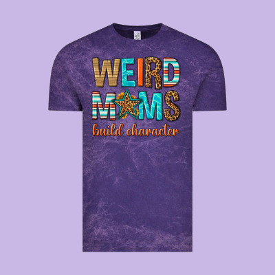 Weird Moms Build Character Vintage Tee Designed By Texasbilliewilder
