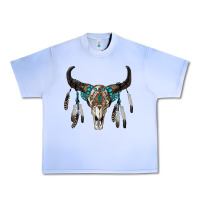 Grape Ice boho bull skull Urban Heavy Tee - RanaPortraitStore