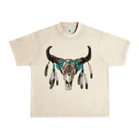 Sandshell boho bull skull Urban Heavy Tee - RanaPortraitStore