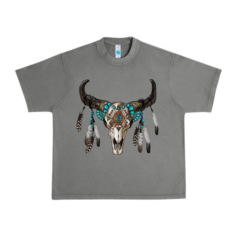 Boho Bull Skull Urban Heavy Tee by RanaPortraitStore | Teevron