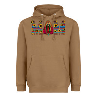 Mom Lady Of Guadalupe  Serape Sunflower Heavyweight Hoodie | Teevron