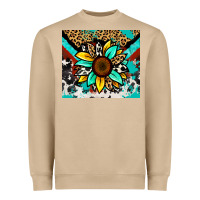 Mushroom turquoise gemstone sunflower Heavyweight Sweatshirt - Zillion Design Studio