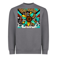Storm turquoise gemstone sunflower Heavyweight Sweatshirt - Zillion Design Studio