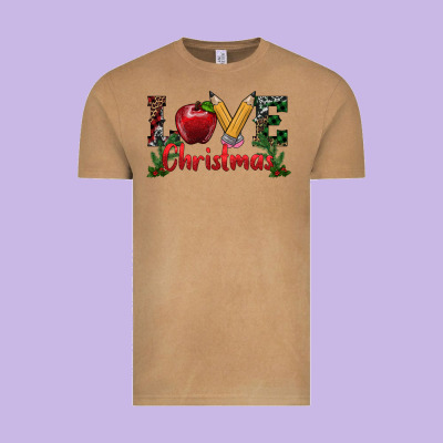 Love Christmas Teacher Vintage Tee Designed By Ranaportraitstore