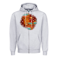 Heather Grey fall patch Zipper Hoodie - JahusDesignShop