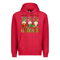 Cardinal chillin with my gnomies Premium Hoodie - MaliasSmallBusiness
