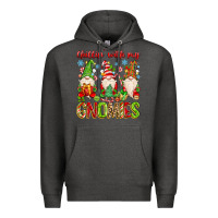 Charcoal Heather chillin with my gnomies Premium Hoodie - MaliasSmallBusiness
