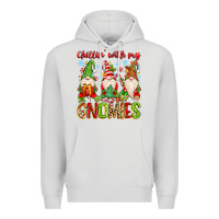 Dove Grey chillin with my gnomies Premium Hoodie - MaliasSmallBusiness