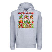 Heather Grey chillin with my gnomies Premium Hoodie - MaliasSmallBusiness