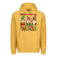 Mustard chillin with my gnomies Premium Hoodie - MaliasSmallBusiness