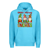 Ocean Blue chillin with my gnomies Premium Hoodie - MaliasSmallBusiness