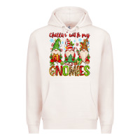 Pale Pink chillin with my gnomies Premium Hoodie - MaliasSmallBusiness