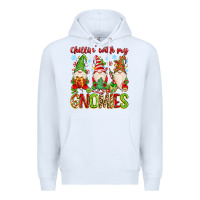 White chillin with my gnomies Premium Hoodie - MaliasSmallBusiness