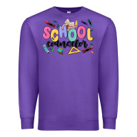 Purple school counselor Premium Sweatshirt - MaliasSmallBusiness
