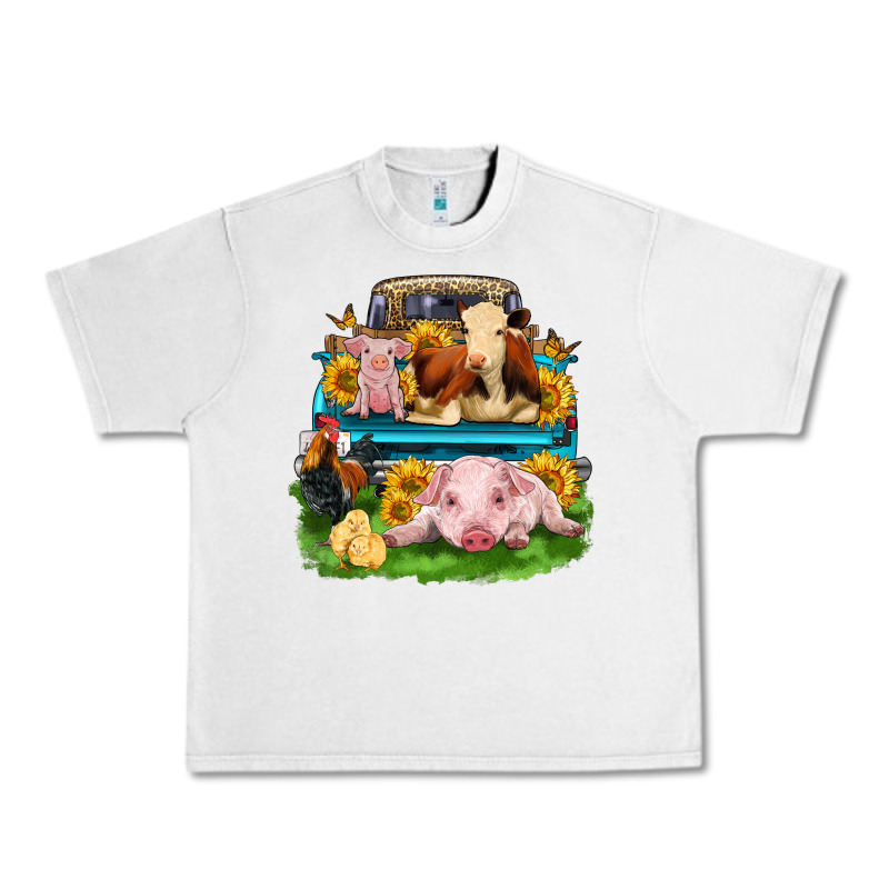 Farm Truck Animals Urban Heavy Tee by Zillion Design Studio | Teevron